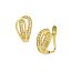 Pendientes de oro 18k con circonitas y cierre catalán 